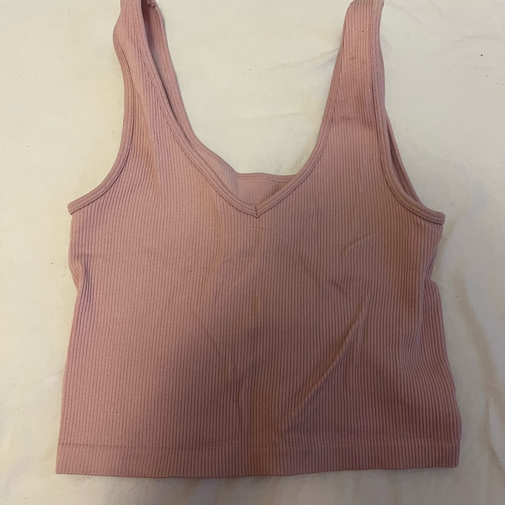 Aeropostale Light Pink Ribbed Top